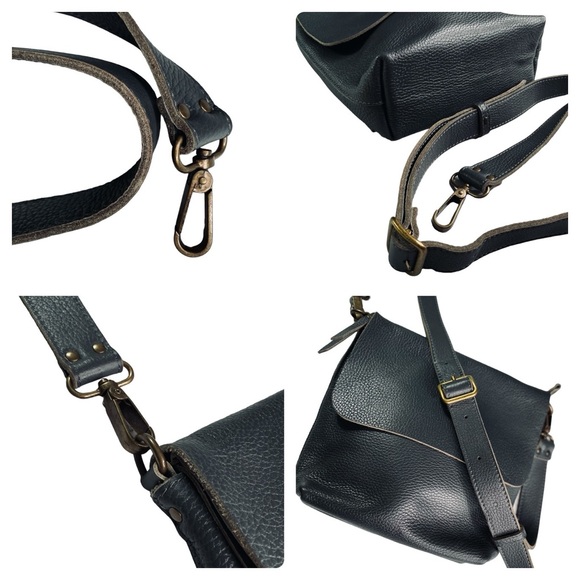 Eleven600 Genuine Leather Crossbody Handbag Zip Closure 9”H 9.8”W 3”D NWOT - Picture 13 of 15